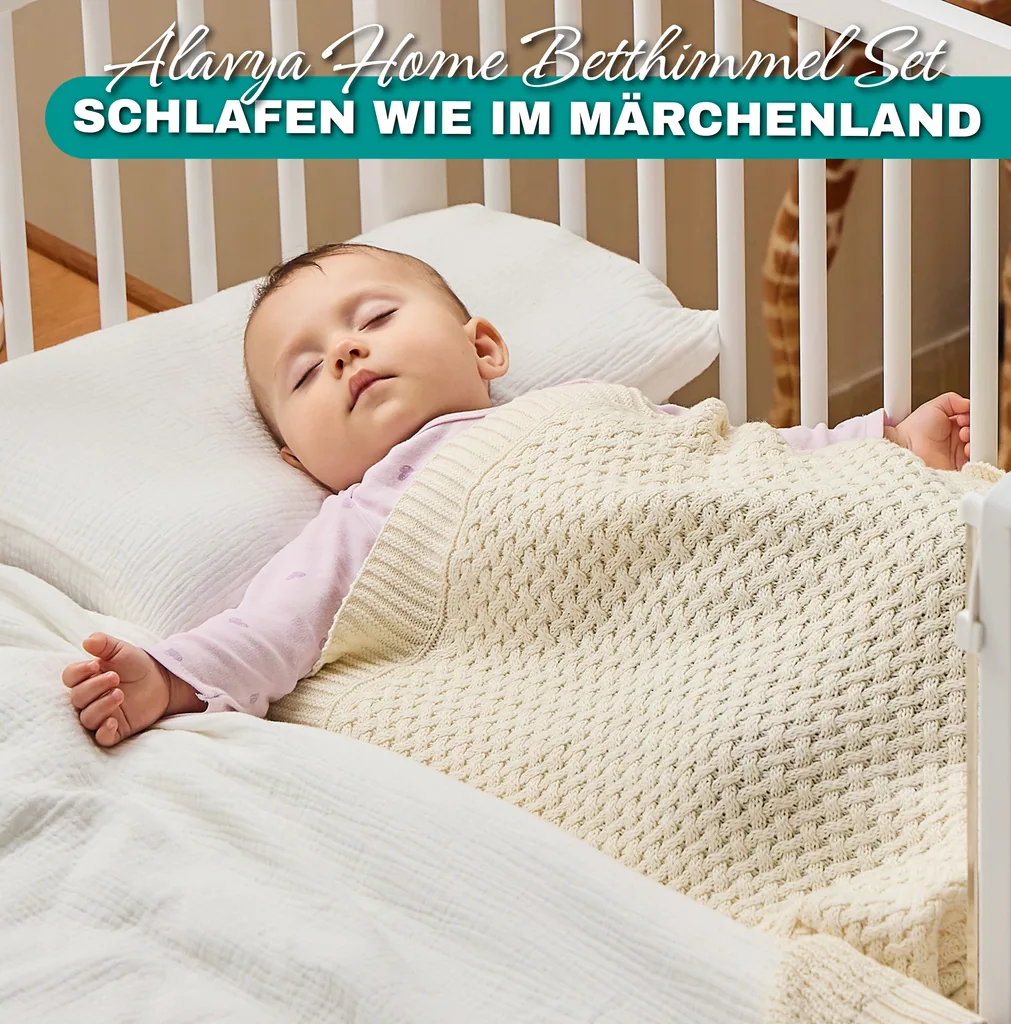 Alavya Home Betthimmel aus Tüll mit Pompons - Rosa