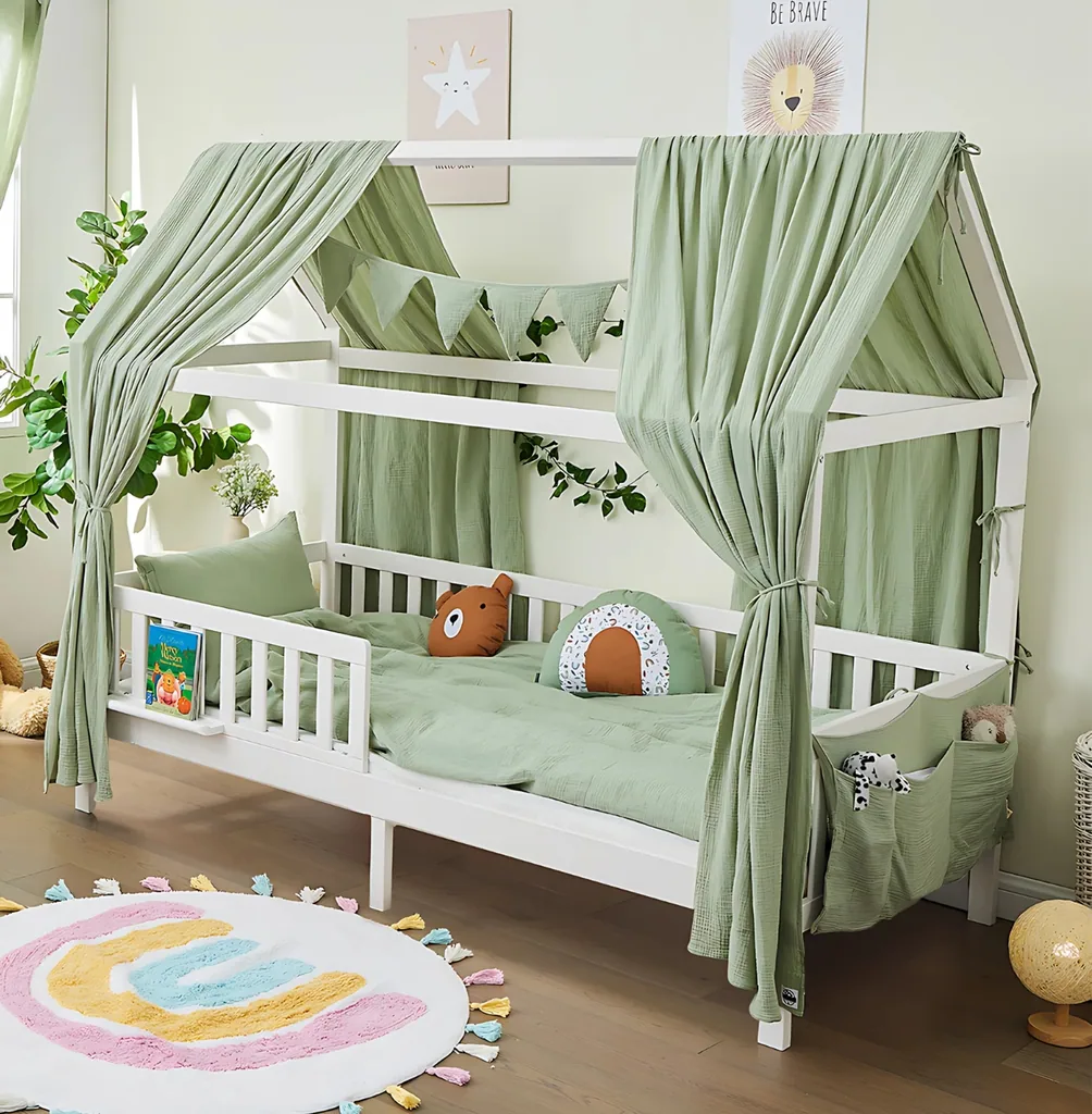 Alavya Home Hausbett CLOUD 90x200 cm Buche - ohne Schublade, Weiß