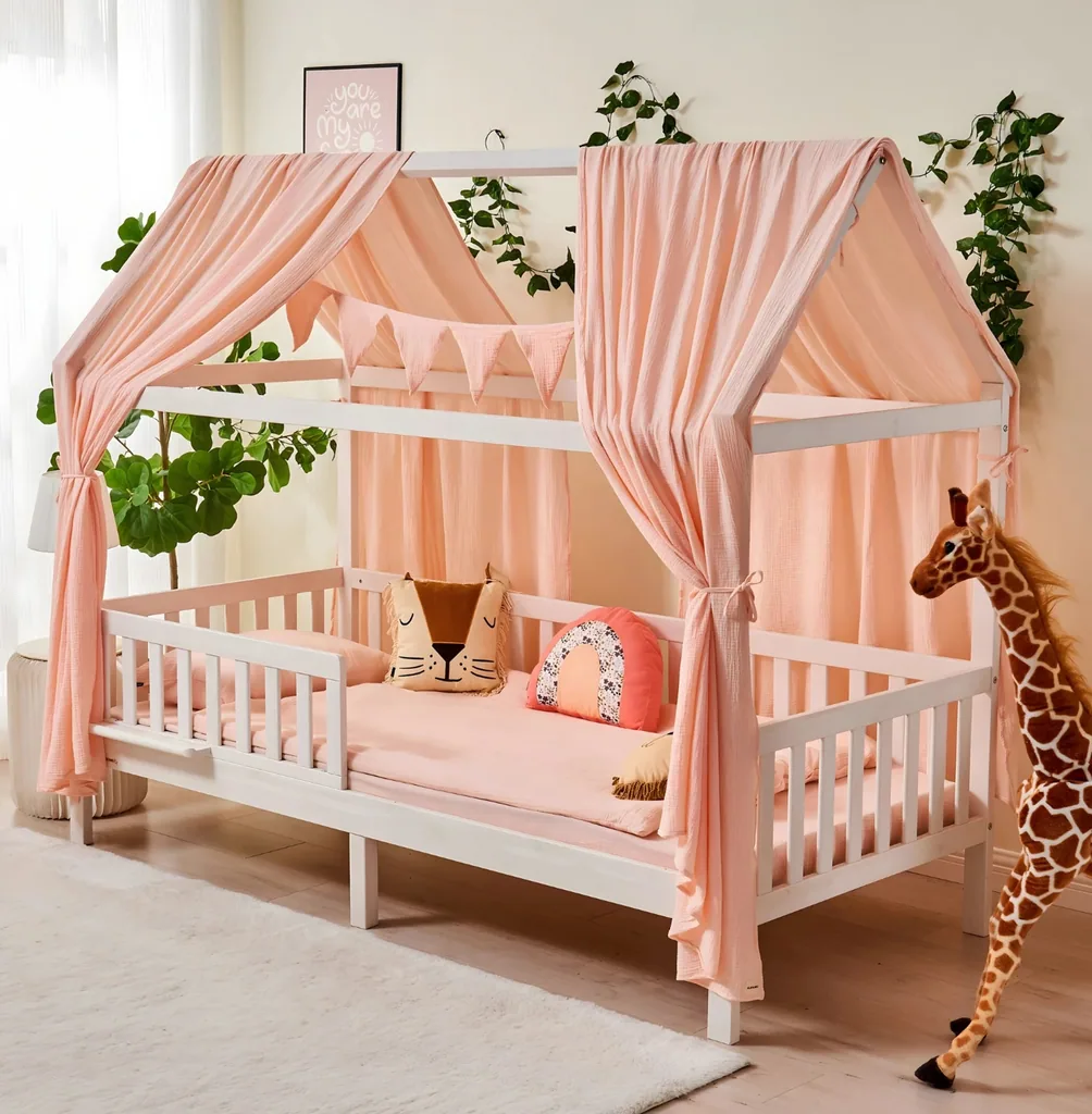 Alavya Home Hausbett CLOUD 90x200 cm Buche - ohne Schublade, Weiß