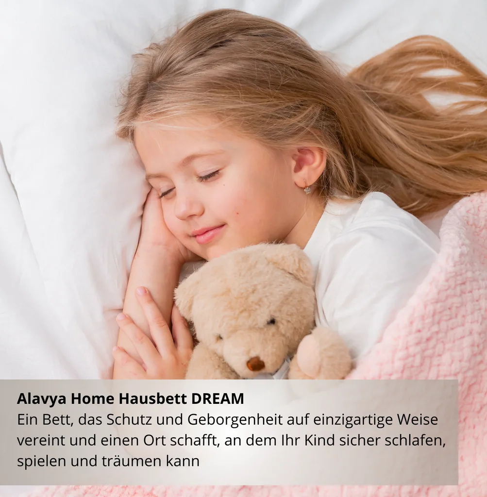 Alavya Home Bodenbett DREAM 80x160 cm Buche - Weiß