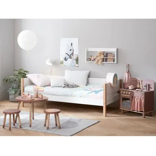 Flexa Nor Einzelbett weiß / Eiche