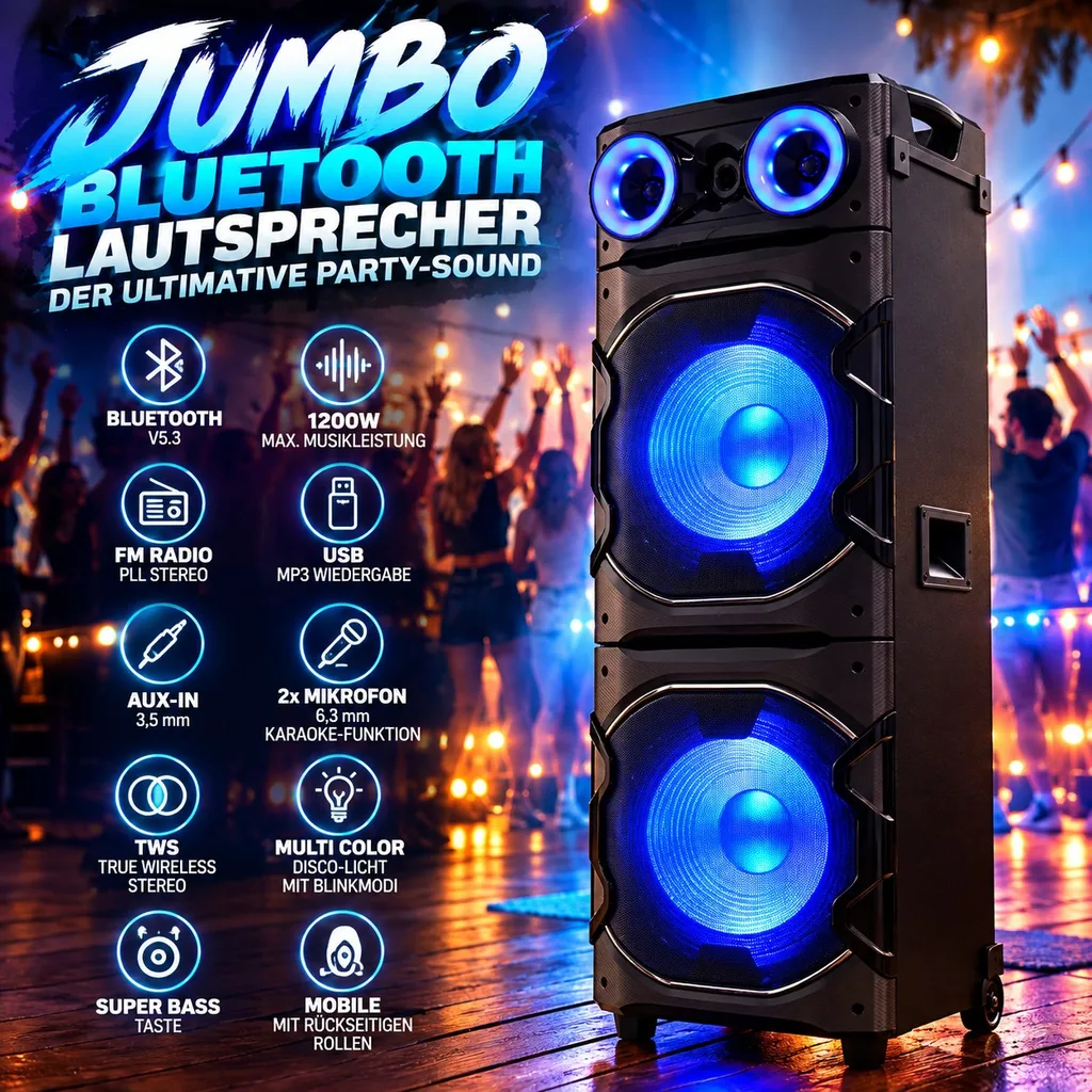 Jumbo Bluetooth Lautsprecher - Partytower