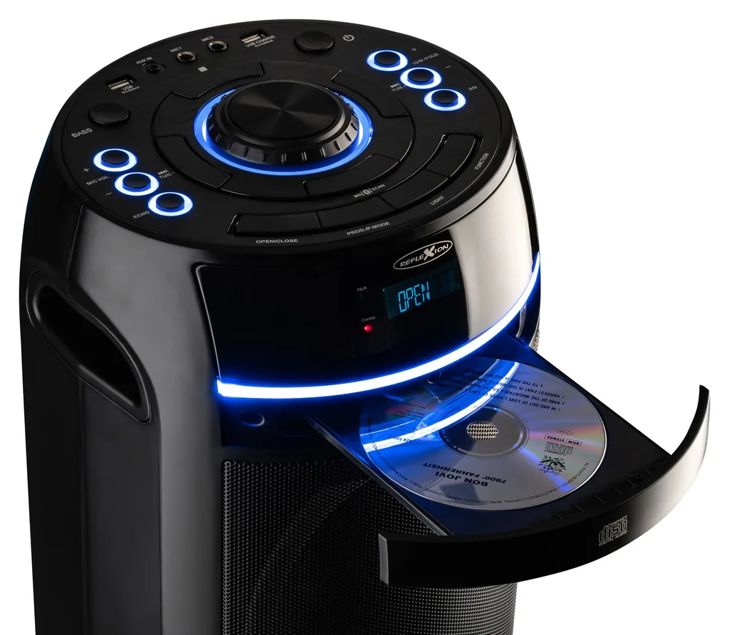 Tragbarer Party Bluetooth Lautsprecher mit Front-CD-Player und Mikrofon