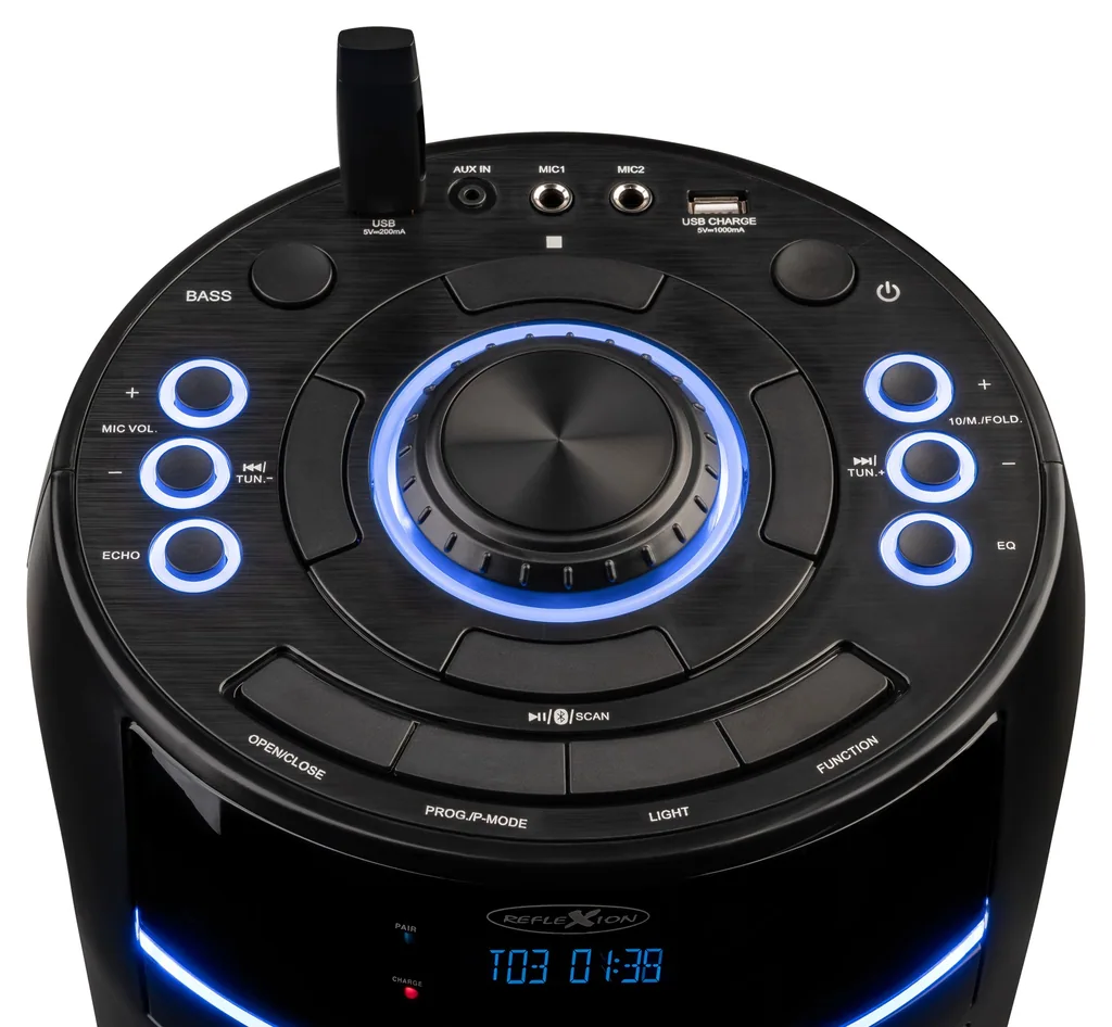Tragbarer Party Bluetooth Lautsprecher mit Front-CD-Player und Mikrofon