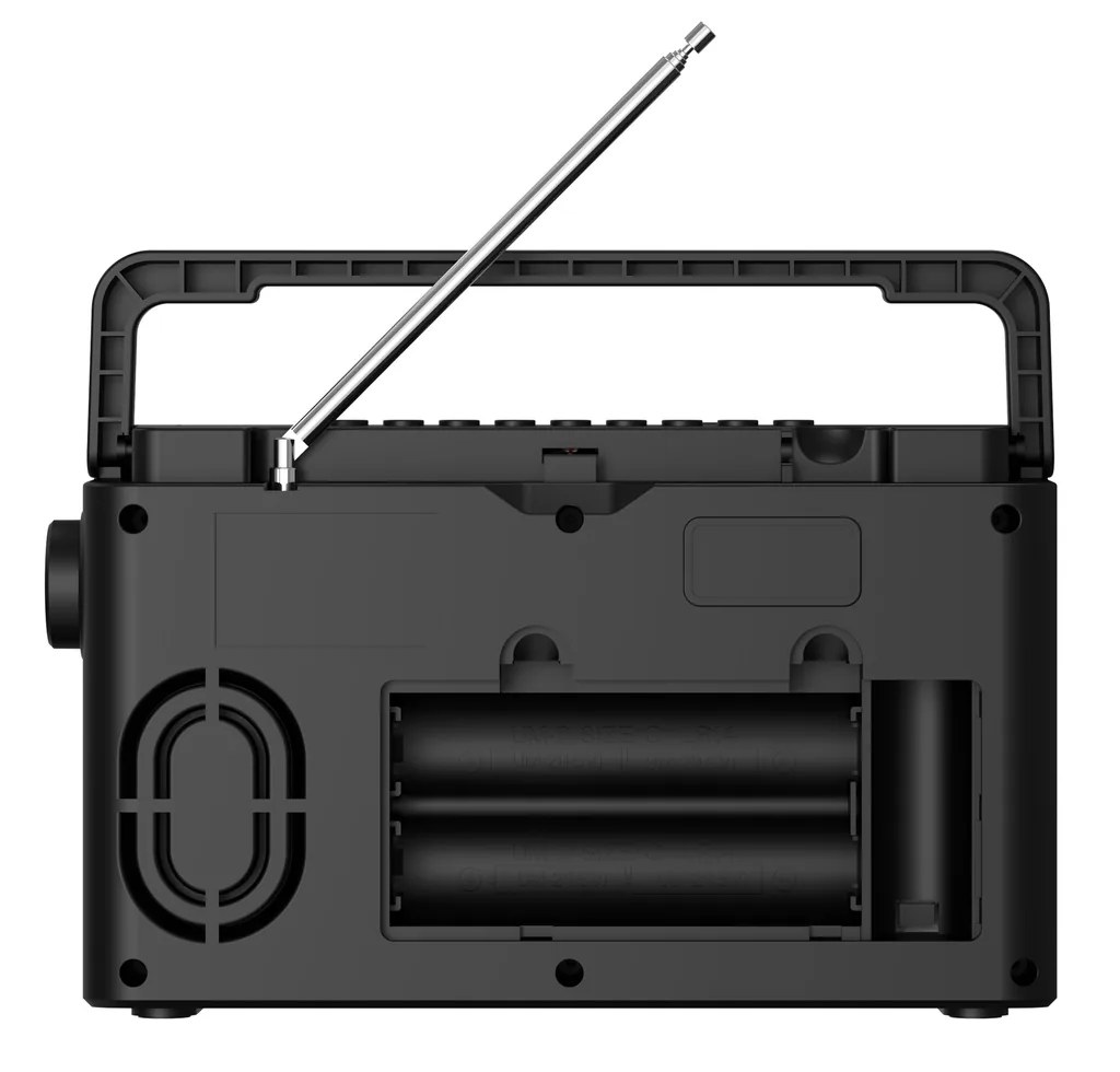 UKW/MW Vertikal CD Boombox, Akku