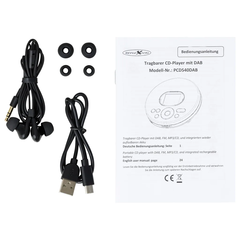 Tragbarer CD/MP3-Player inkl. DAB+ / UKW-PLL Radio