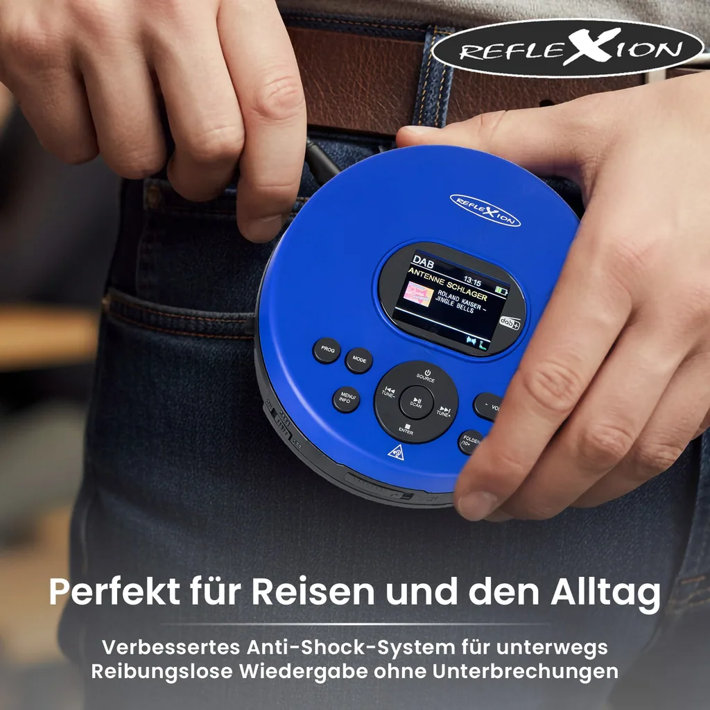 Tragbarer CD/MP3-Player inkl. DAB+ / UKW-PLL Radio