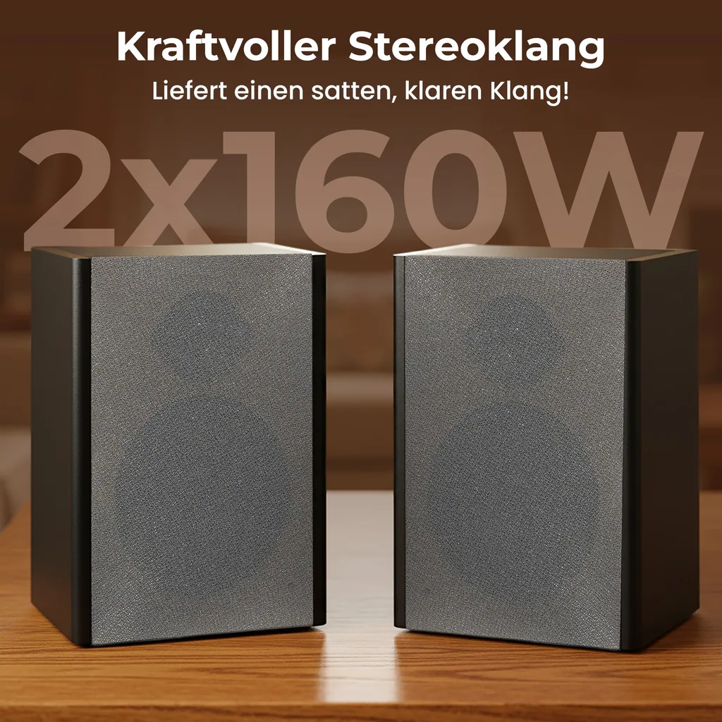 Stereo Komplettsystem mit Internet, DAB/UKW, CD/MP3, Bluetooth & Plattenspieler