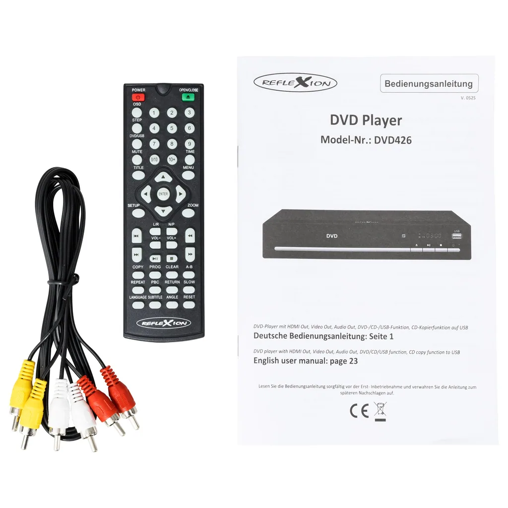 DVD/CD-Player mit HDMI, USB und Fernbedienung
