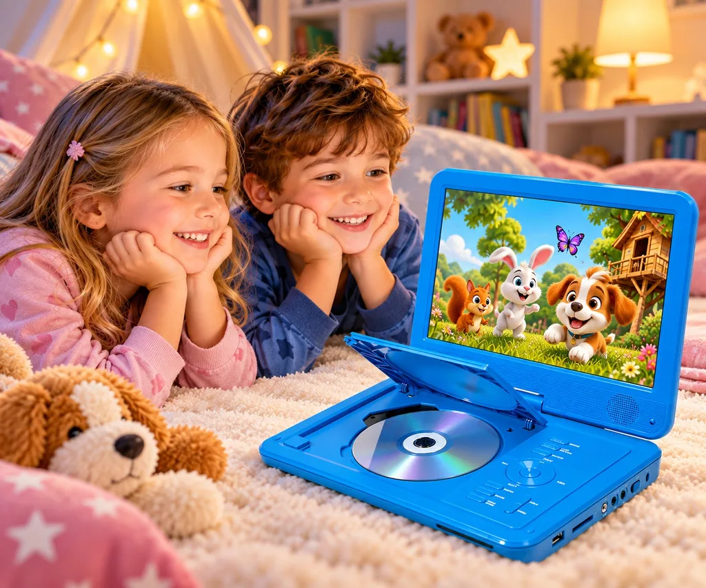 Portabler 10" LCD-Bildschirm mit DVD-Player