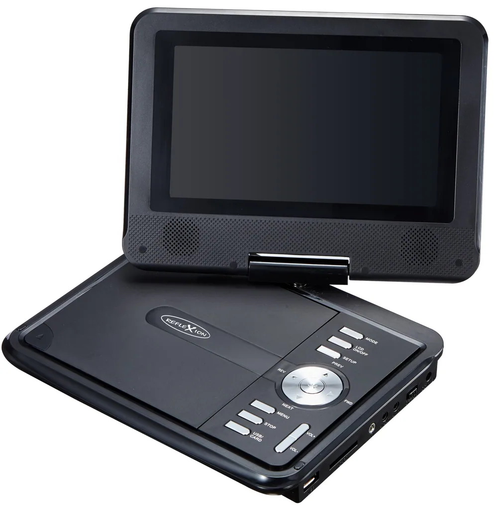Portabler 7" LCD-Bildschirm mit DVD-Player
