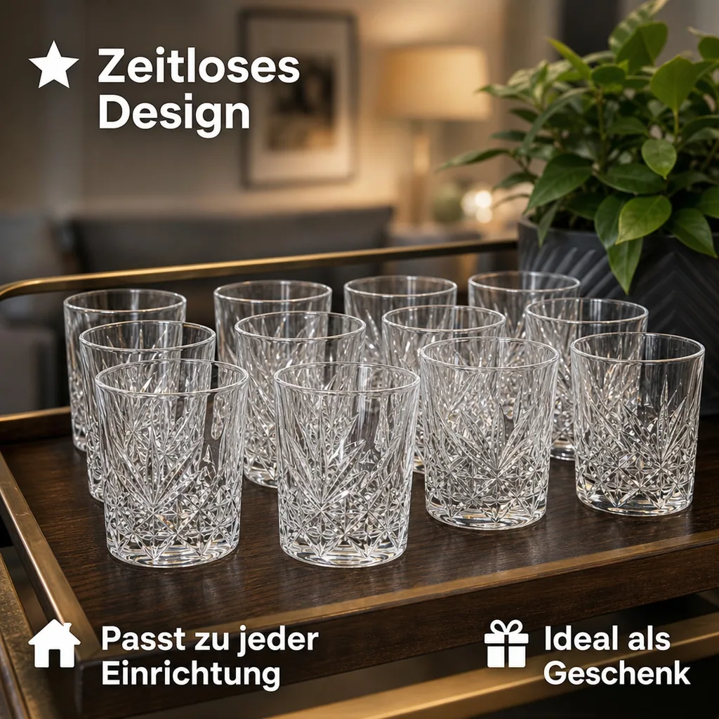 Schnapsgläser, Shotgläser (12 Stück, 62ml) - Timeless