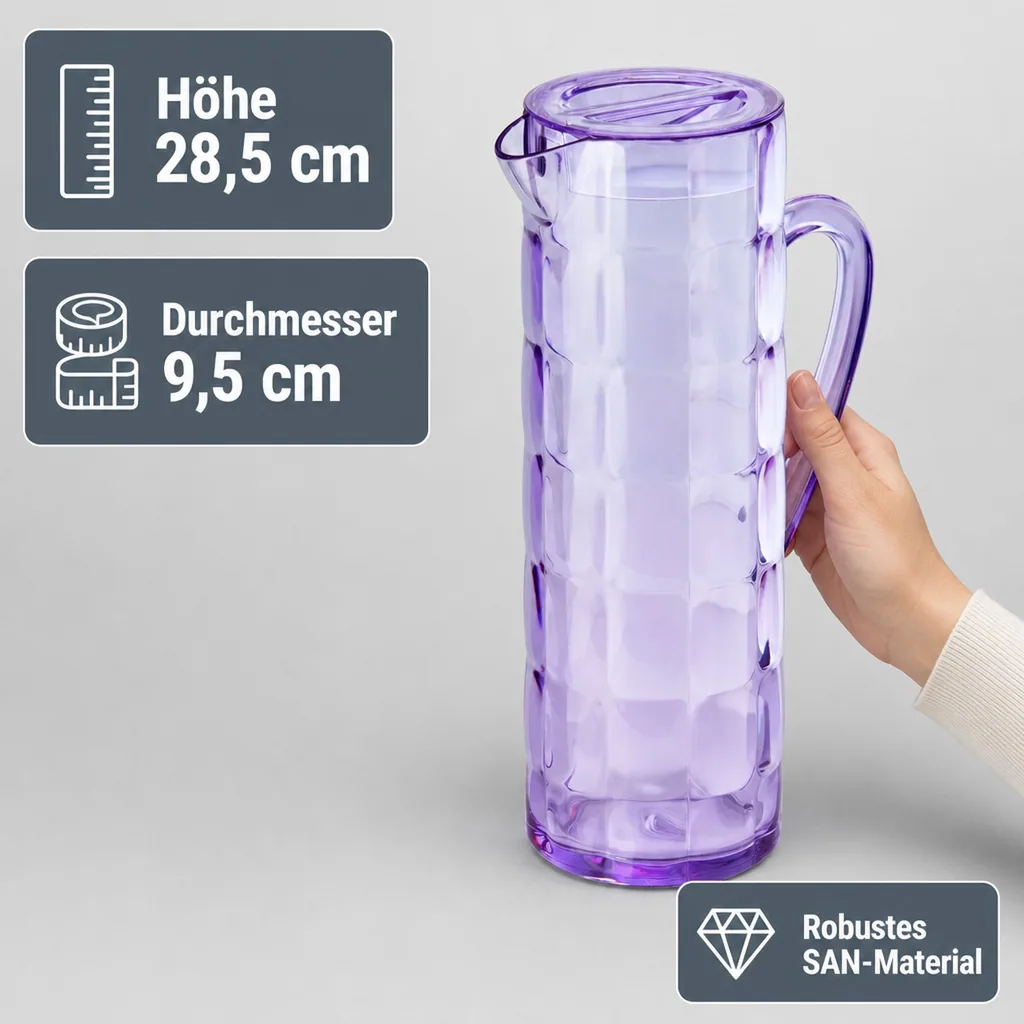 Krug, Wasserkrug - Rio, 1,5 ltr., SAN, Farbe: lila