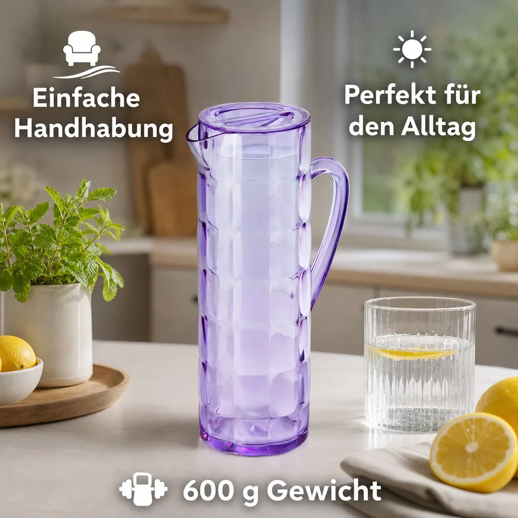 Krug, Wasserkrug - Rio, 1,5 ltr., SAN, Farbe: lila