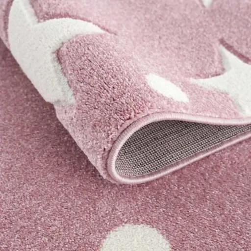 Livone Teppich Estrella Stern & Konfetti rosa, Teppichgrösse: 160 x 230 cm