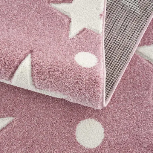 Livone Teppich Estrella Stern & Konfetti rosa, Teppichgrösse: 160 x 230 cm