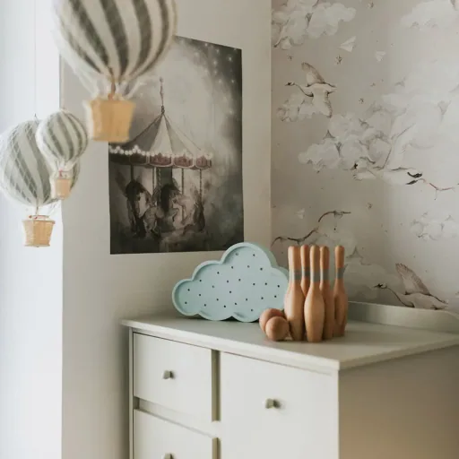 little lights Led Deko Kinderlampe Wolke hellblau