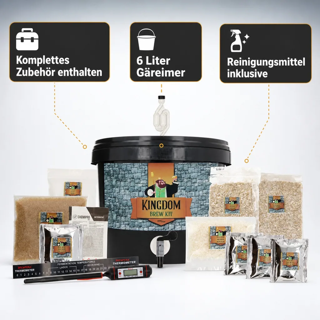 Kingdom Bierbrauset, Brew Kit - Tripel, Komplette Malzmischung für 5L Bier