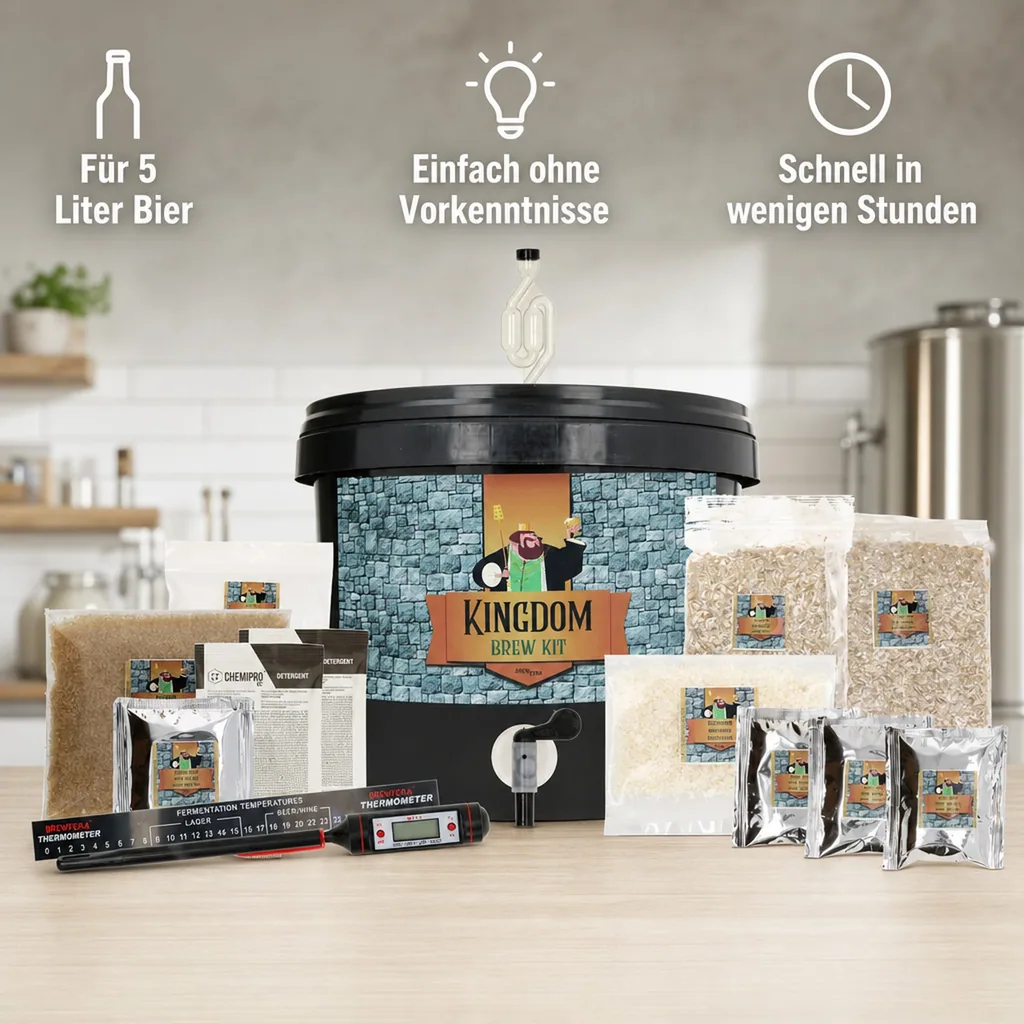 Kingdom Bierbrauset, Brew Kit - Tripel, Komplette Malzmischung für 5L Bier