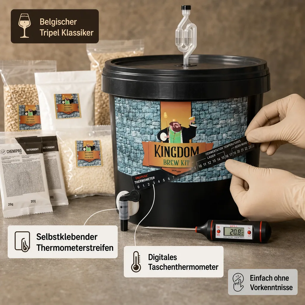 Kingdom Bierbrauset, Brew Kit - Tripel, Komplette Malzmischung für 5L Bier