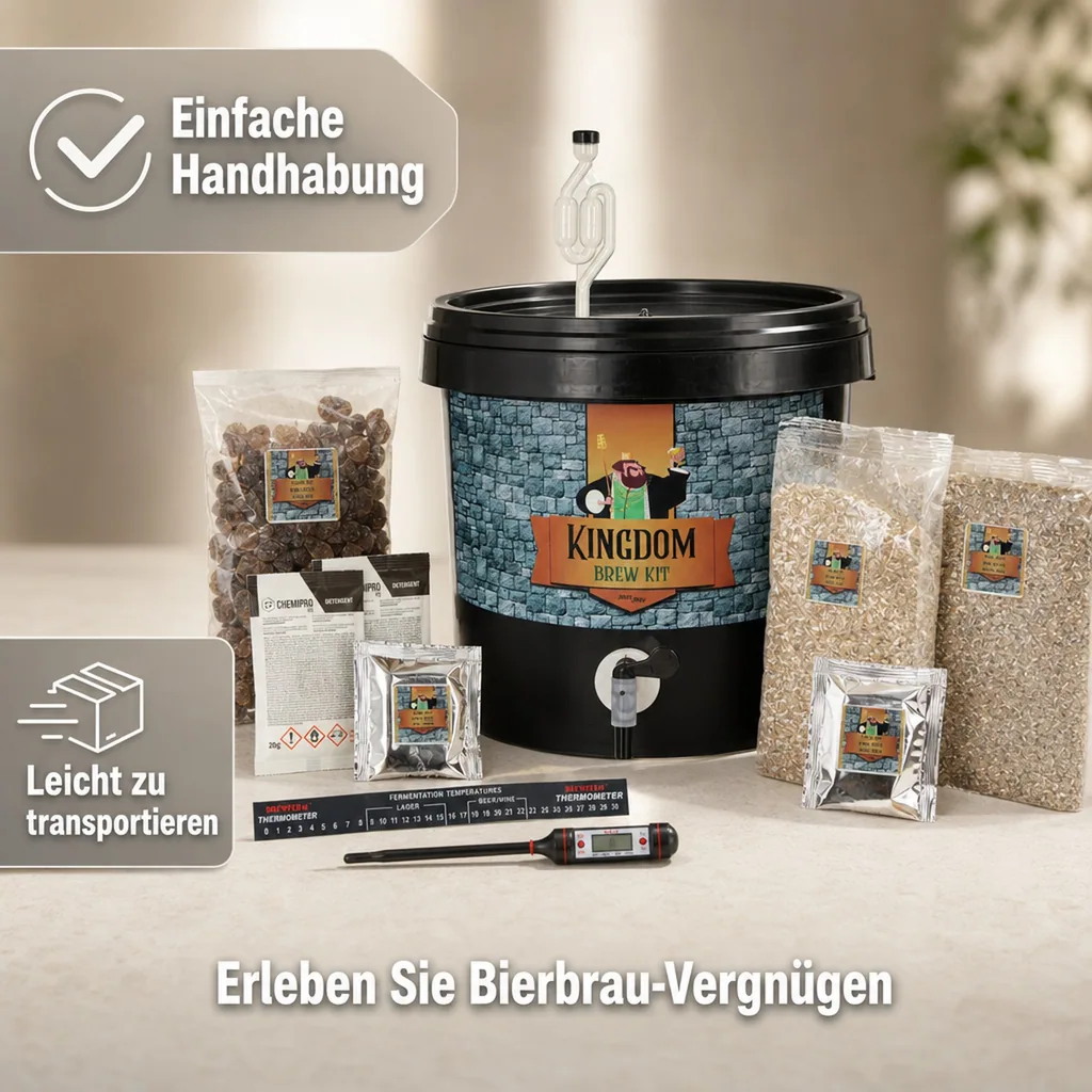 Kingdom Bierbrauset, Brew Kit - Dunkel, Komplette Malzmischung für 5L Bier