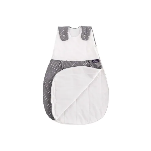 Träumeland Liebmich Schlafsack baby, Schlummersack, Innenschlafsack - Pünktchen Grau, Grösse: 44