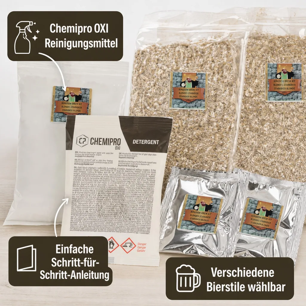 Nachfüllset für Kingdom Brew Kit, Bierbrauset - Blondes Starkbier