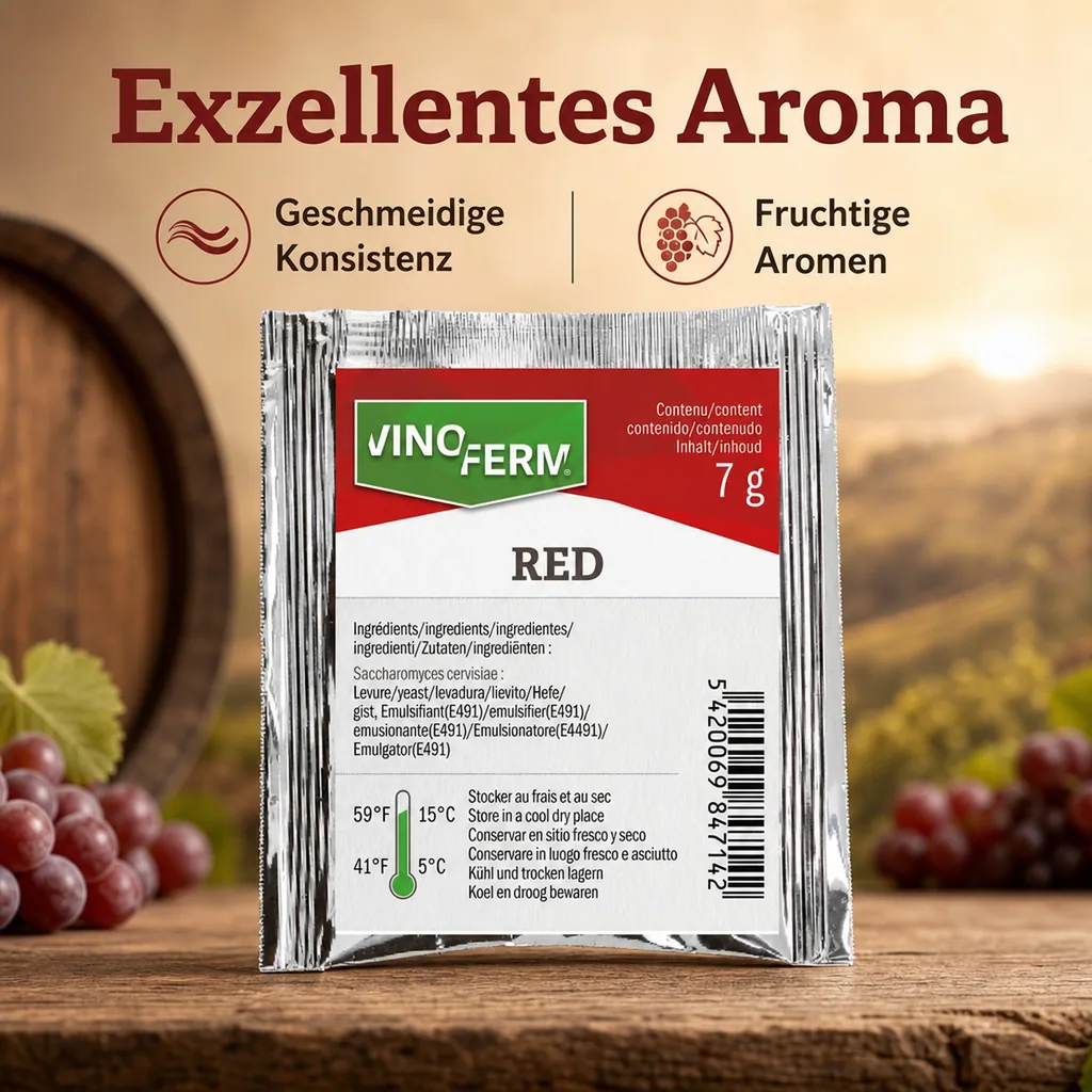Weinhefe, Trockenhefe Wein - Vinoferm, Red, 7g