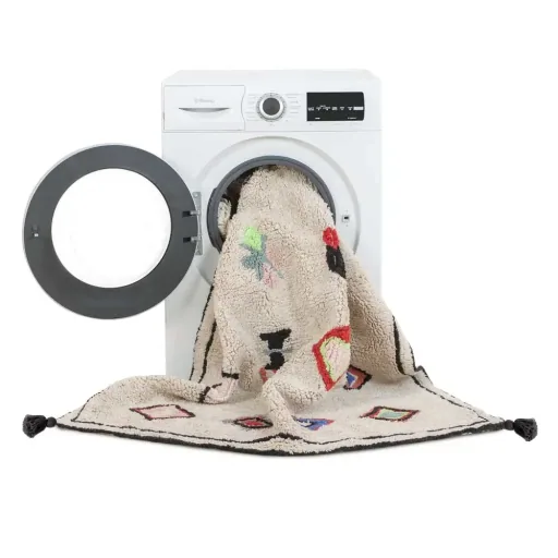 Lorena Canals Teppich Nadoor rot blau beige