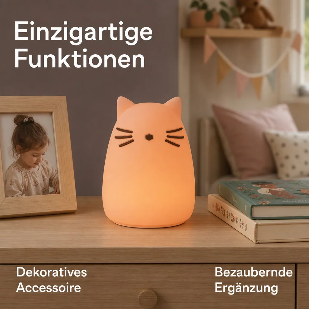 Liewood Nachtlicht Kinder, Kinder-Nachtlicht in Tierform - Winston, Farbe: Cat rose