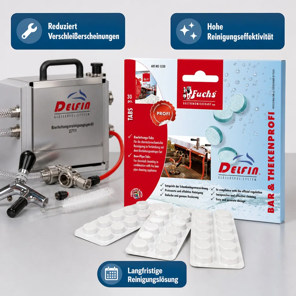 Reinigungsmittel, Reinigungstabs für Bierleitungsreiniger-Set - 30 Stck.