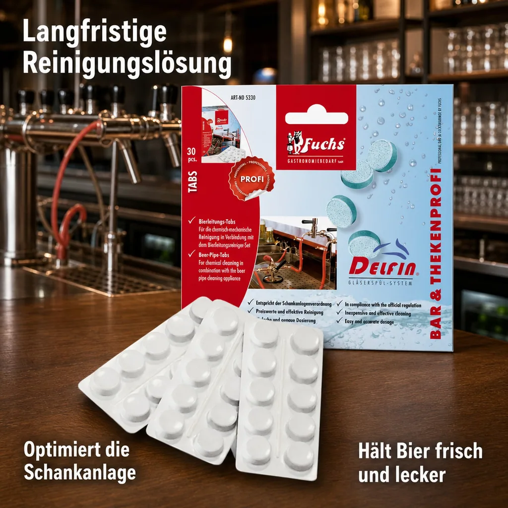 Reinigungsmittel, Reinigungstabs für Bierleitungsreiniger-Set - 30 Stck.