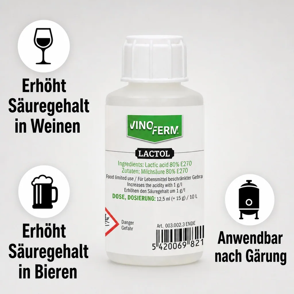 Milchsäure 80% - VINOFERM Lactol 100ml ENDE