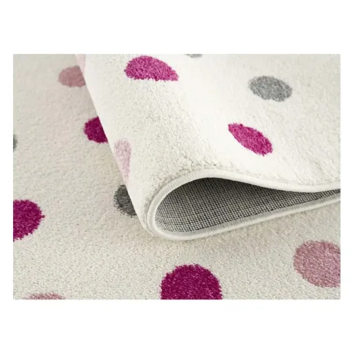 Livone Teppich Konfetti creme rosa grau, Teppichgrösse: 120 x 180 cm