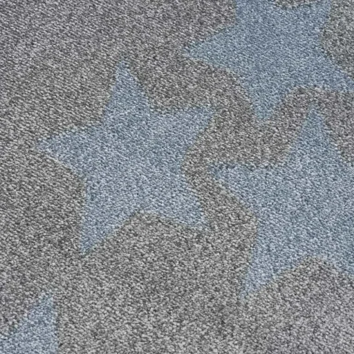 Livone Teppich Sternenband blau grau, Teppichgrösse: 120 x 180 cm