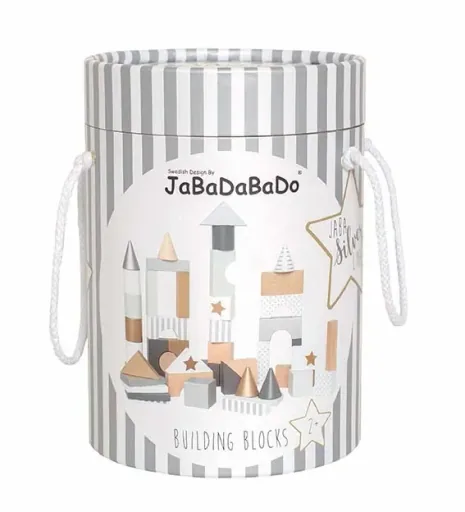 Jabadabado Kinderspielzeug, Bauklötze, Bausteine Spielzeug - Set Teddy, Farbe: silber