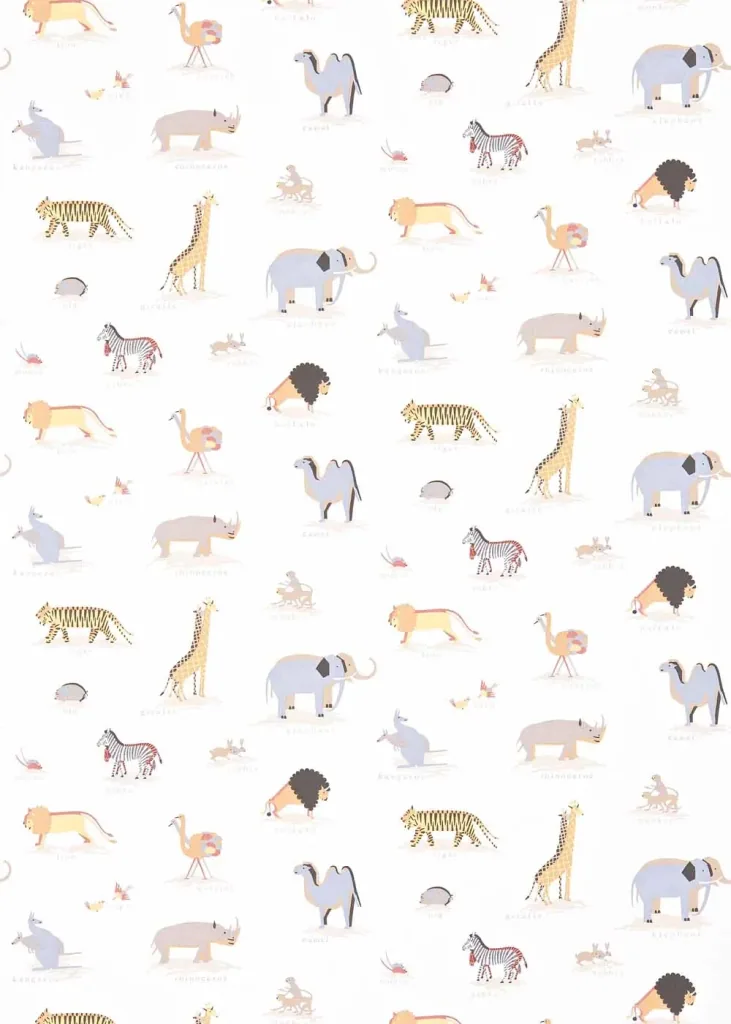 Little Sanderson Abracazoo Tapete Safari Tiere creme braun