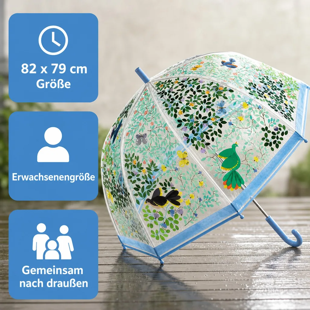 Djeco Regenschirm wilde Vögel