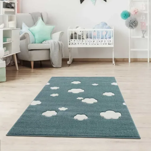 Livone Teppich Wolken mint, Teppichgrösse: 120 x 180 cm