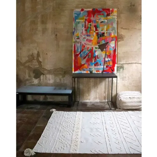 Lorena Canals waschbarer Baumwollteppich "Tribu" natur, Teppichgrösse: 140 x 200 cm