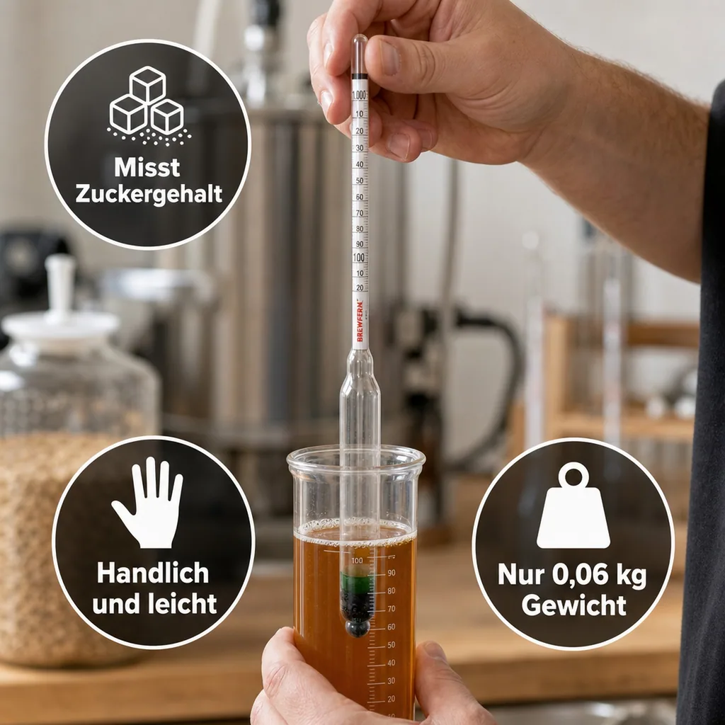 Bierwürzespindel - BREWFERM mit 2 Skalen