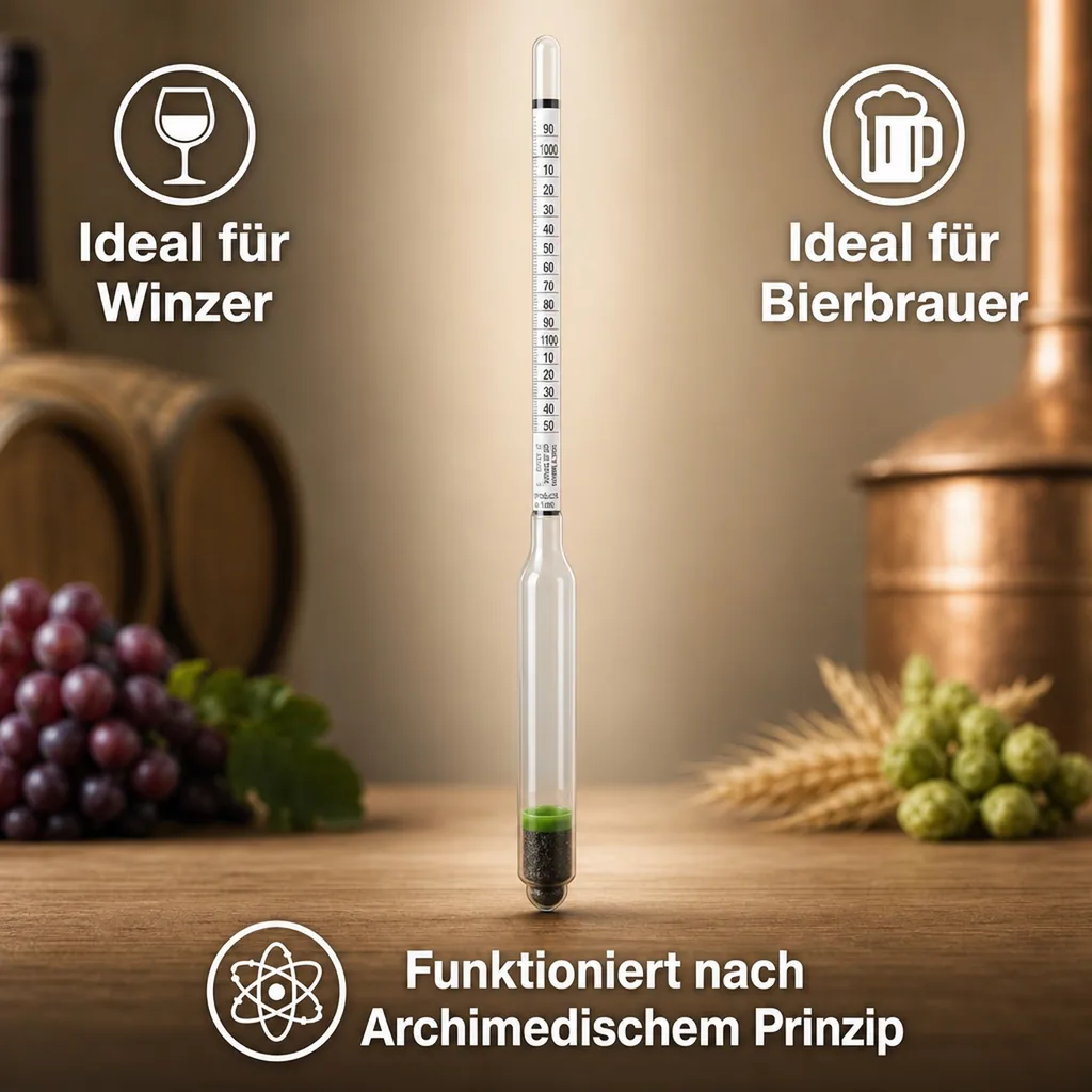 Hydrometer - VINOFERM mit 3 Skalen
