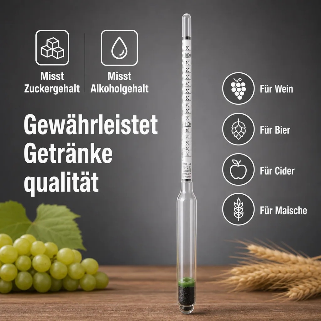 Hydrometer - VINOFERM mit 3 Skalen