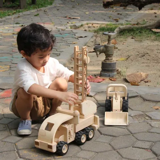 Bagger Kinder Holz von Plan Toys Bagger