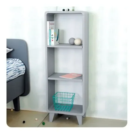 Laurette schmales Bücherregal Millefeuille, Farbe: Gris