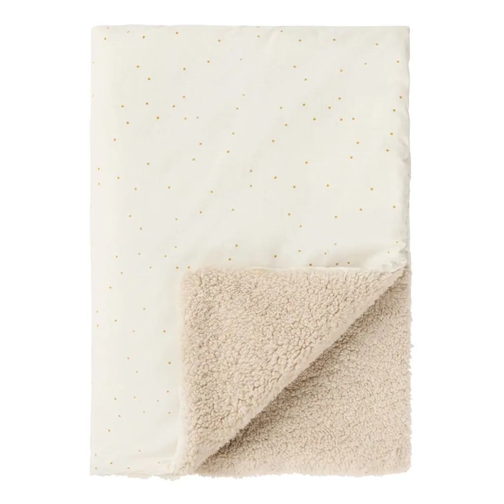 Nobodinoz STORIES Babydecke Neugeborene, 70 x 100 cm, Farbe: Honig süße Punkte natürlich