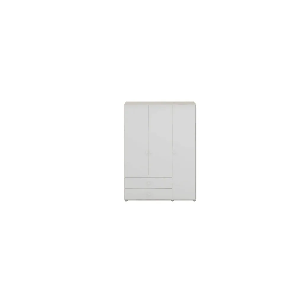 Flexa Kleiderschrank - Classic, 150x202,5 cm, Farbe: Weiß gekalkt / Weiß / Weiß