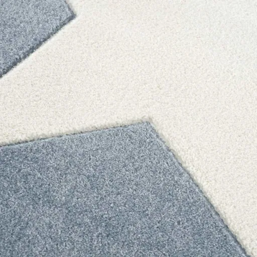 Livone Kinderteppich Stern weiss auf blau, Teppichgrösse: 160 x 230 cm