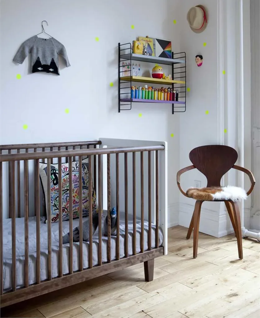Oeuf Babybett Rhea walnuss weiss 70 x 140