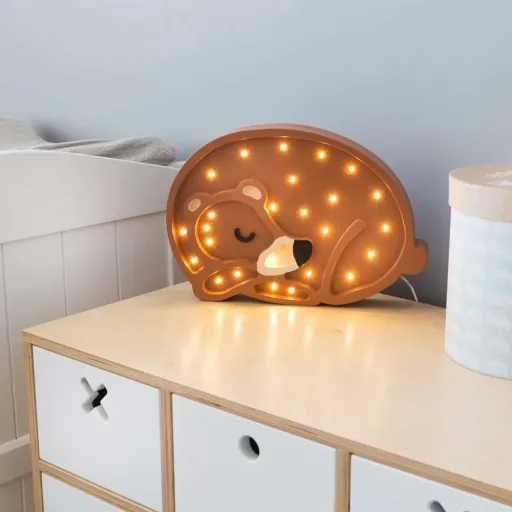 little lights Led Deko Kinderlampe Bär braun